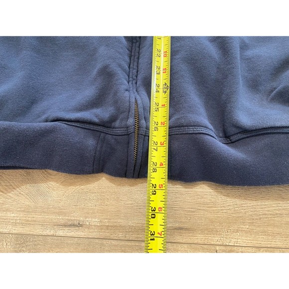 LL BEAN KATAHDIN IRONWORKS Mens XXL Tall Sweatshirt Sherpa Lined Full Zip Blue - Picture 8 of 8
